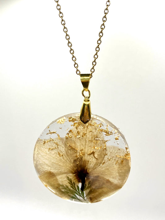 Pendente Orquídea Dourada