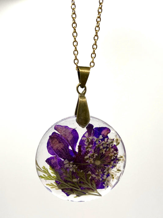 PUR Pendente Flor  Púrpura